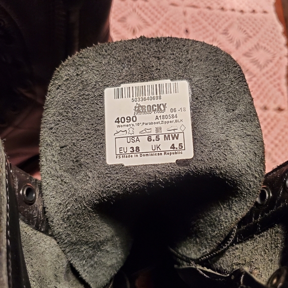 Rocky STYLE 4090 Womens 10" Paraboot w/Zipper Size US 7.5 (SEE NOTE IN DESCRIPTI - Picture 8 of 11